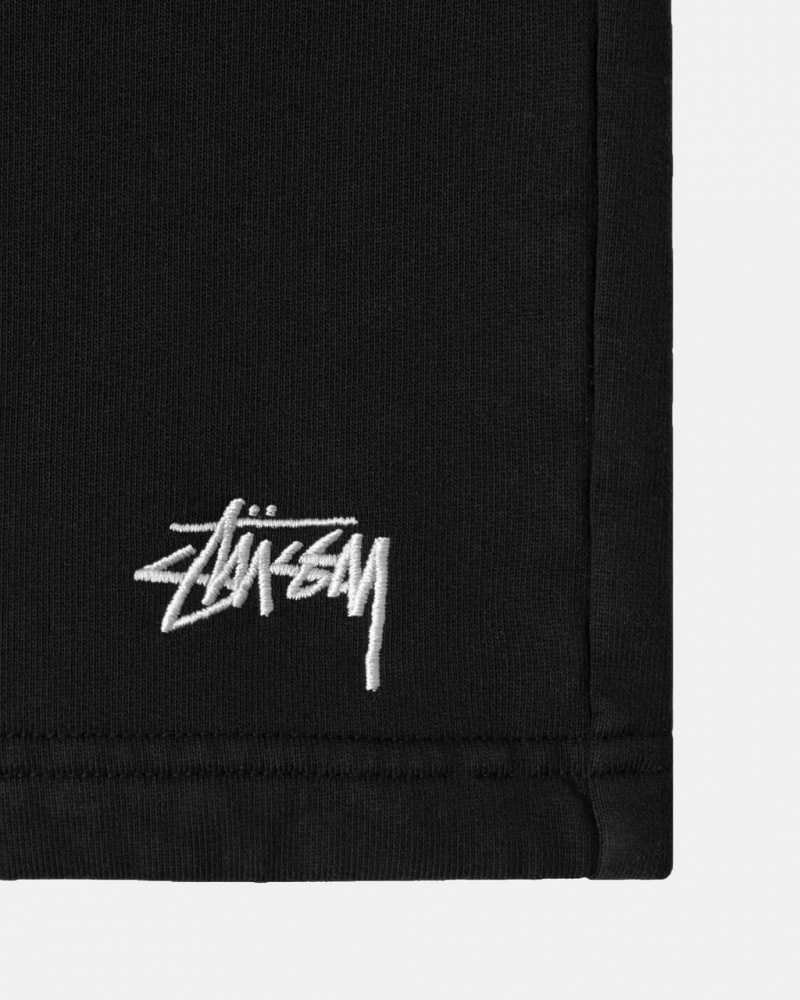 Stussy Stock Logo Sweatshort - Unisex Shorts Trunks Černé | CZXMI38603