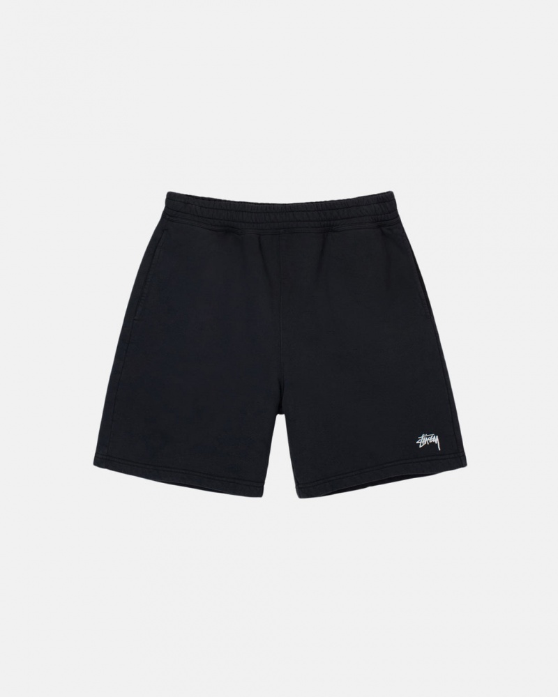 Stussy Stock Logo Sweatshort - Unisex Shorts Trunks Černé | CZXMI38603