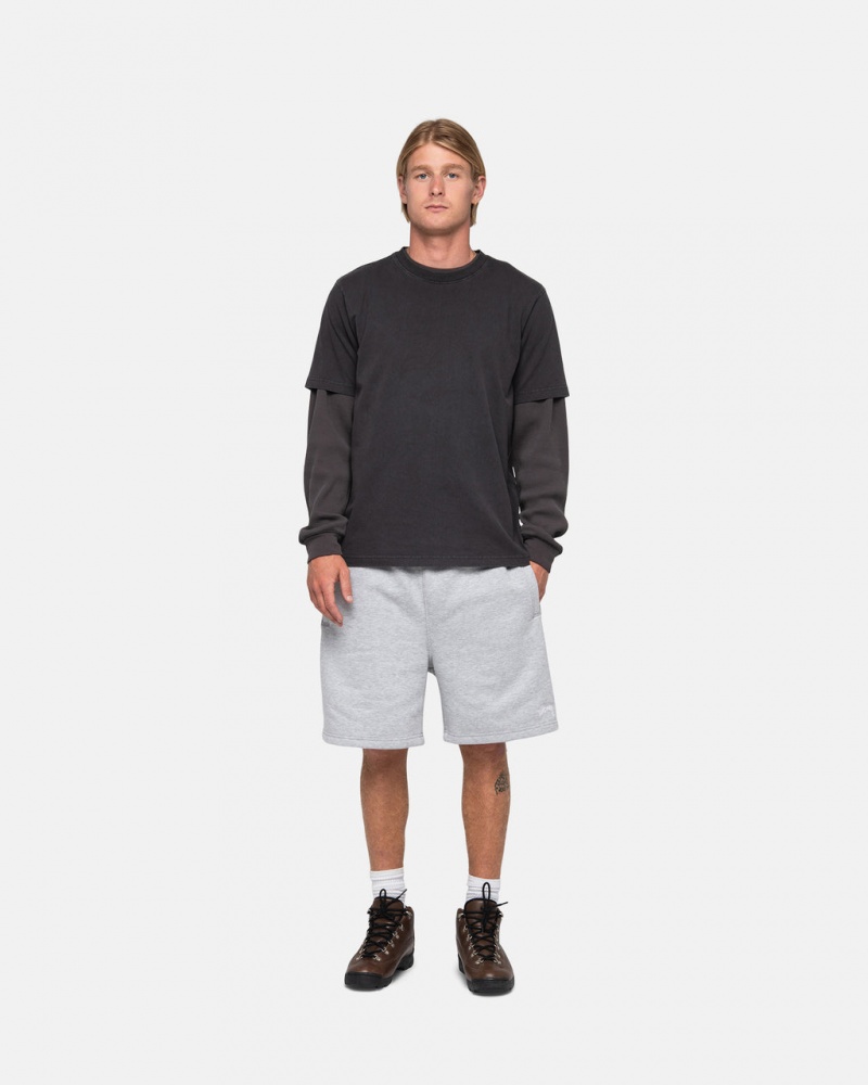 Stussy Stock Logo Sweatshort - Unisex Shorts Trunks Šedé | QCZUV90327