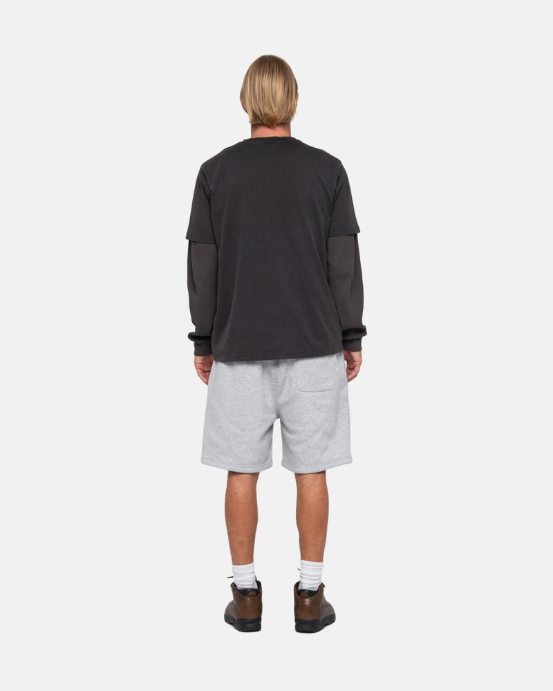 Stussy Stock Logo Sweatshort - Unisex Shorts Trunks Šedé | QCZUV90327