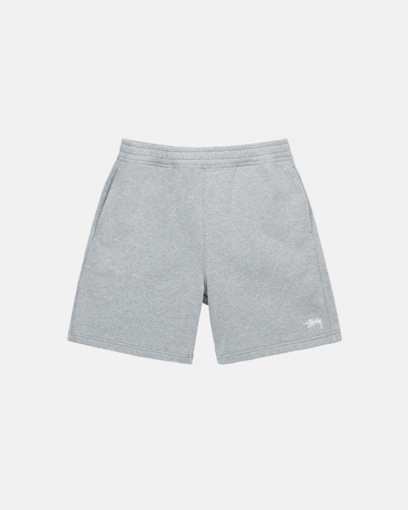 Stussy Stock Logo Sweatshort - Unisex Shorts Trunks Šedé | QCZUV90327