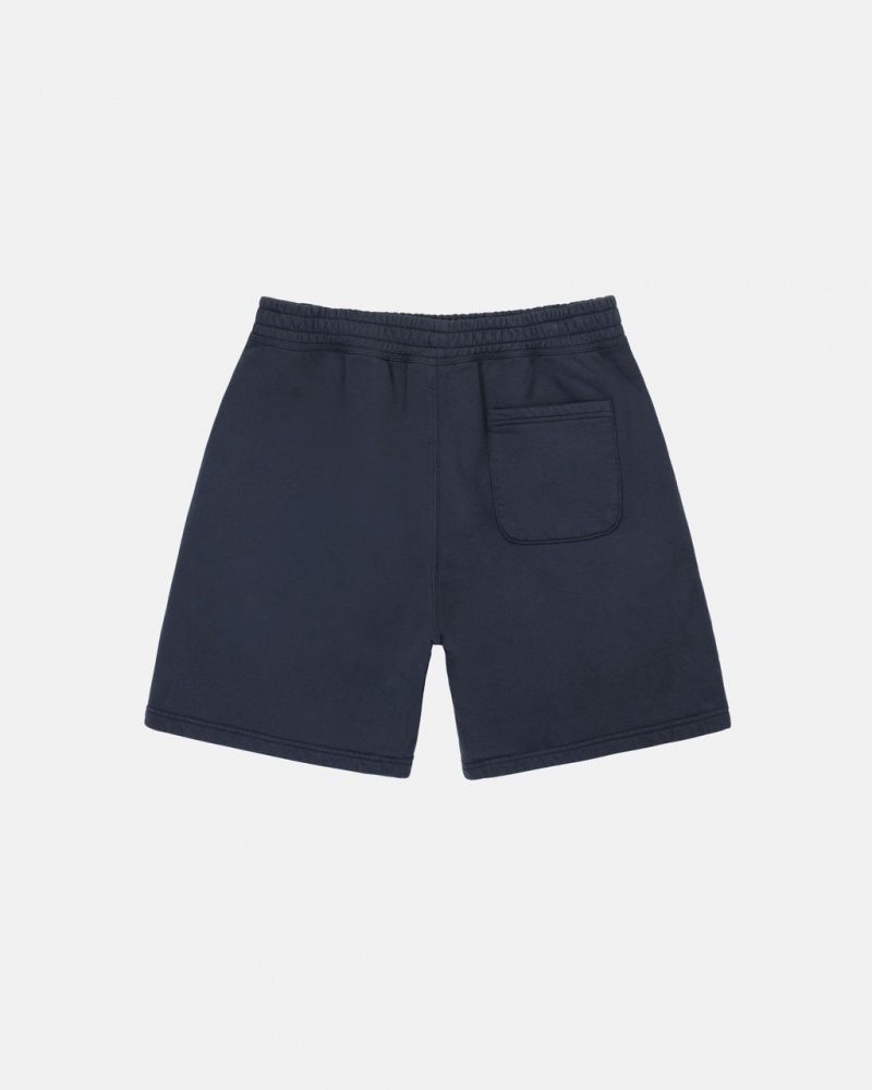 Stussy Stock Logo Sweatshort - Unisex Shorts Trunks Tmavě Blankyt | CZCVG53099