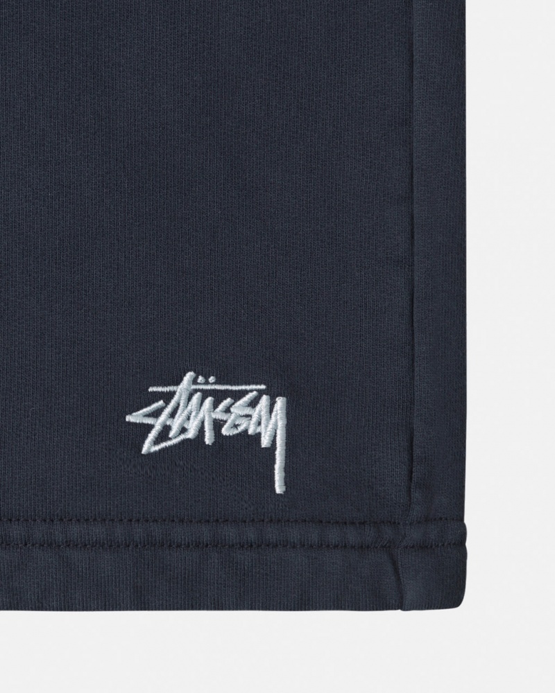 Stussy Stock Logo Sweatshort - Unisex Shorts Trunks Tmavě Blankyt | CZCVG53099