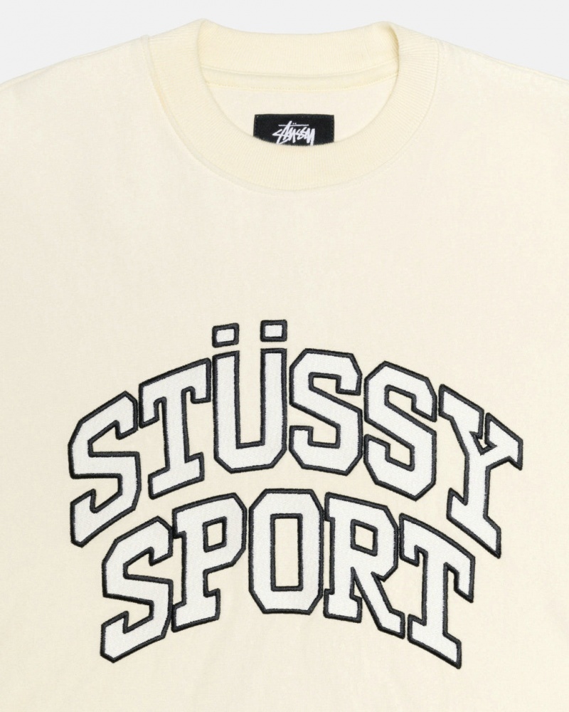 Stussy Stüssy Sportovní Relaxed Oversized Crew - Unisex Hoodies Sweatshirts Bílé | ACZDF81376