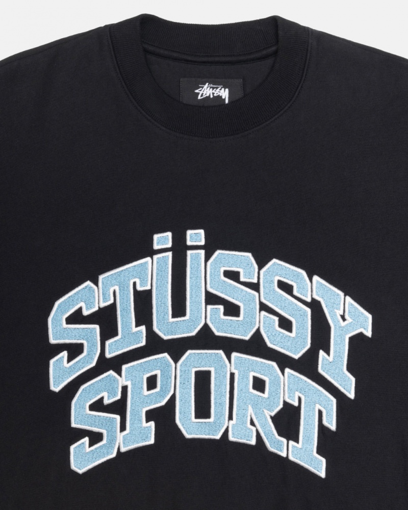 Stussy Stüssy Sportovní Relaxed Oversized Crew - Unisex Hoodies Sweatshirts Černé | MCZHR73450