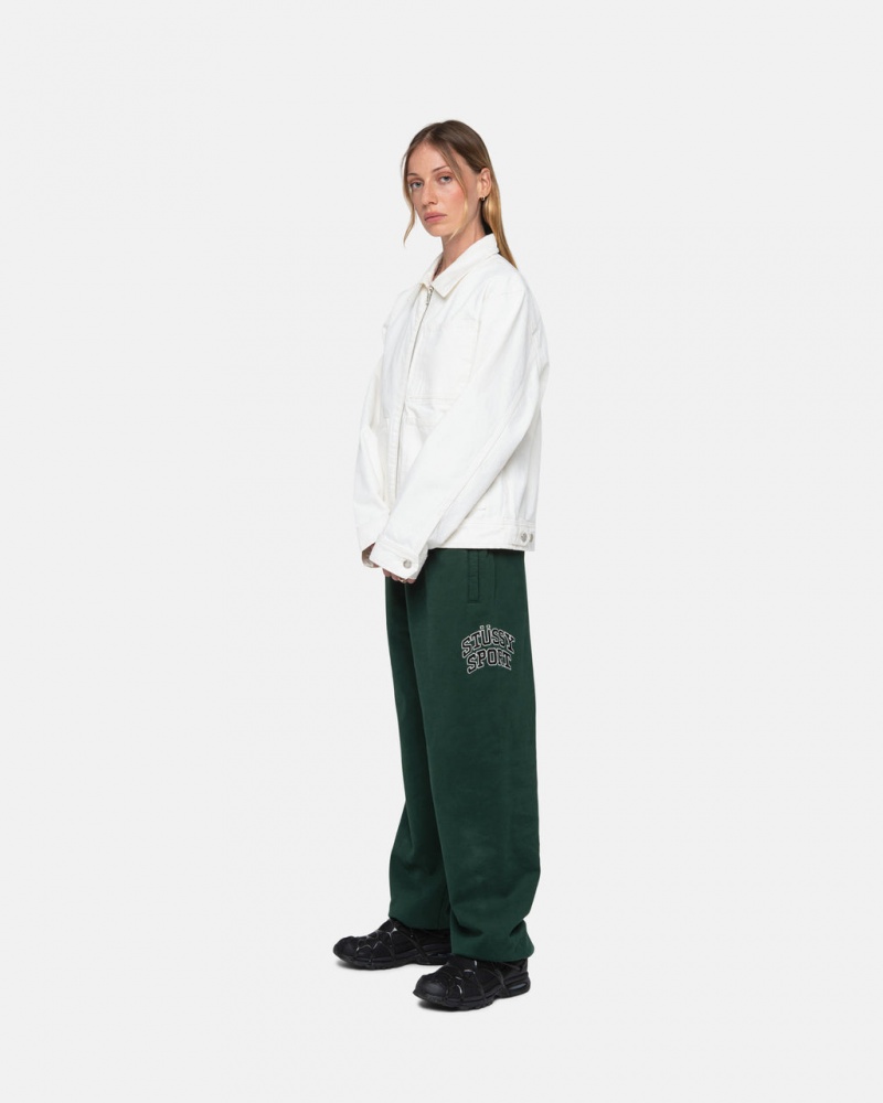 Stussy Stüssy Sportovní Sweatpant - Unisex Jeans Pants Tmavě Zelene | LCZTR30146