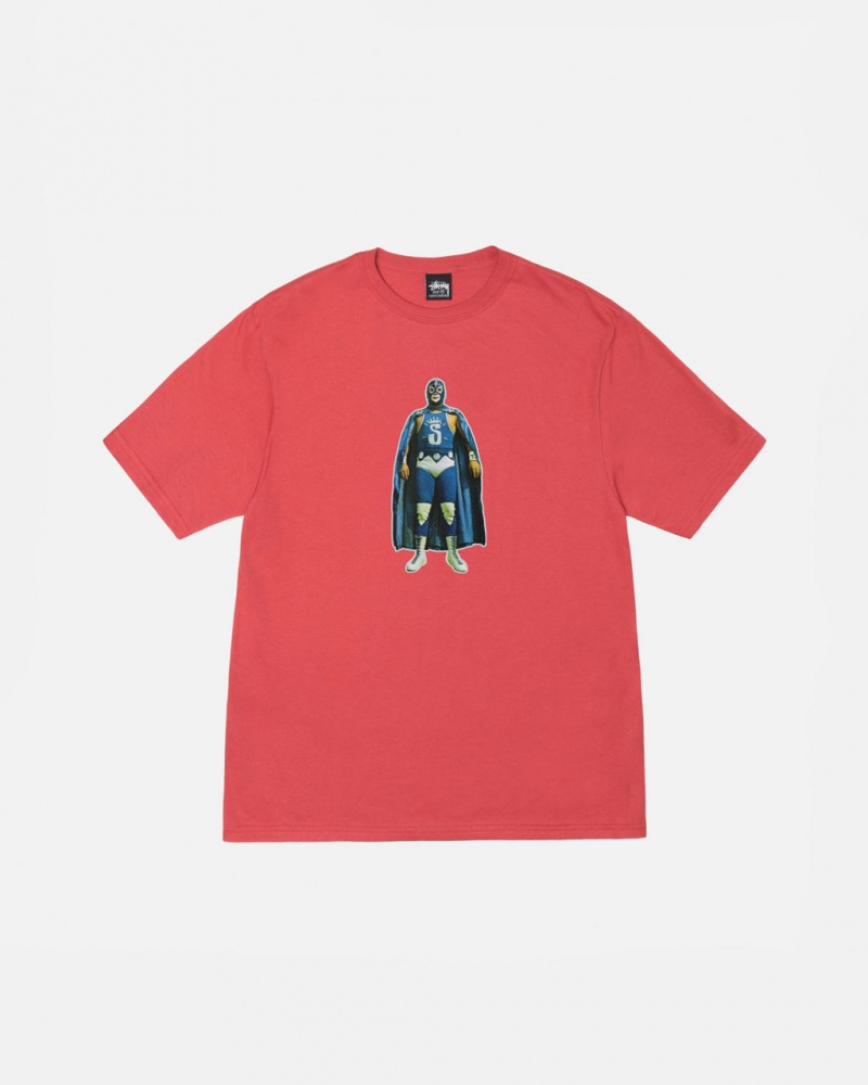 Stussy Stussy Lucha Tee - Unisex Shortsleeve Červené | CZJVR57014