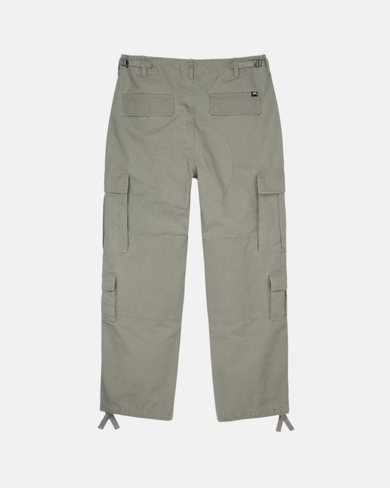 Stussy Surplus Cargo Ripstop - Unisex Jeans Pants Olivy Zelené | PCZER45168