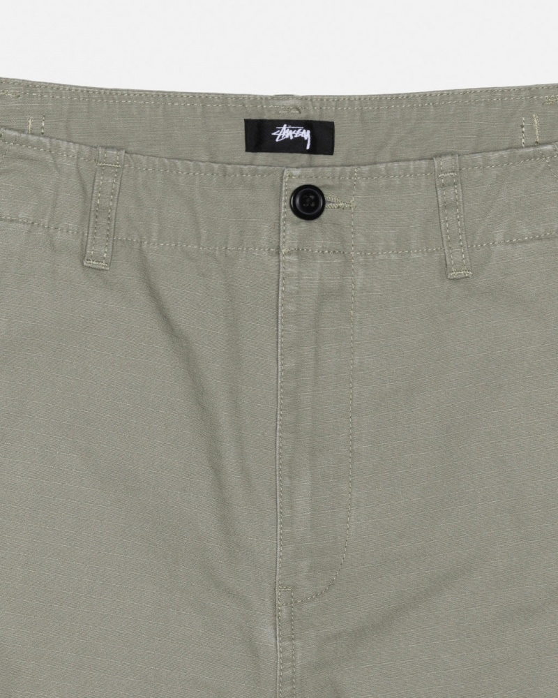 Stussy Surplus Cargo Ripstop - Unisex Jeans Pants Olivy Zelené | PCZER45168