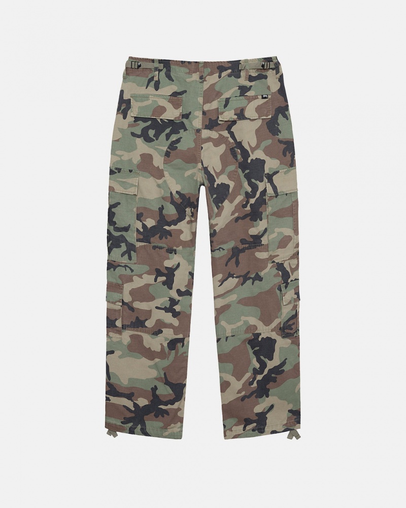 Stussy Surplus Cargo Ripstop - Unisex Jeans Pants Maskáčové | ECZHC59751