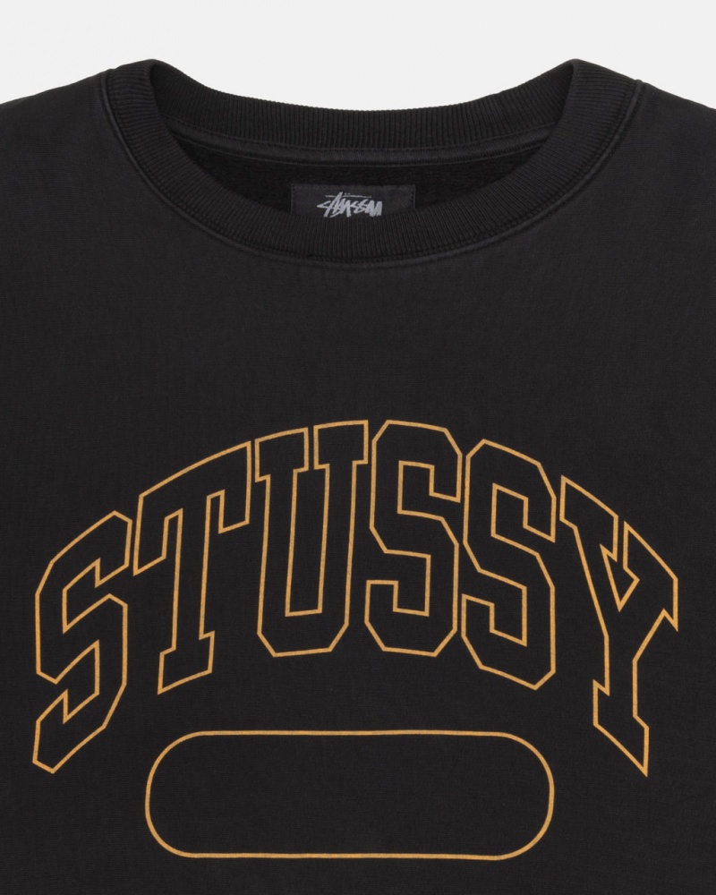 Stussy Varsity Oversized Crew - Unisex Hoodies Černé | ZCZNQ98561