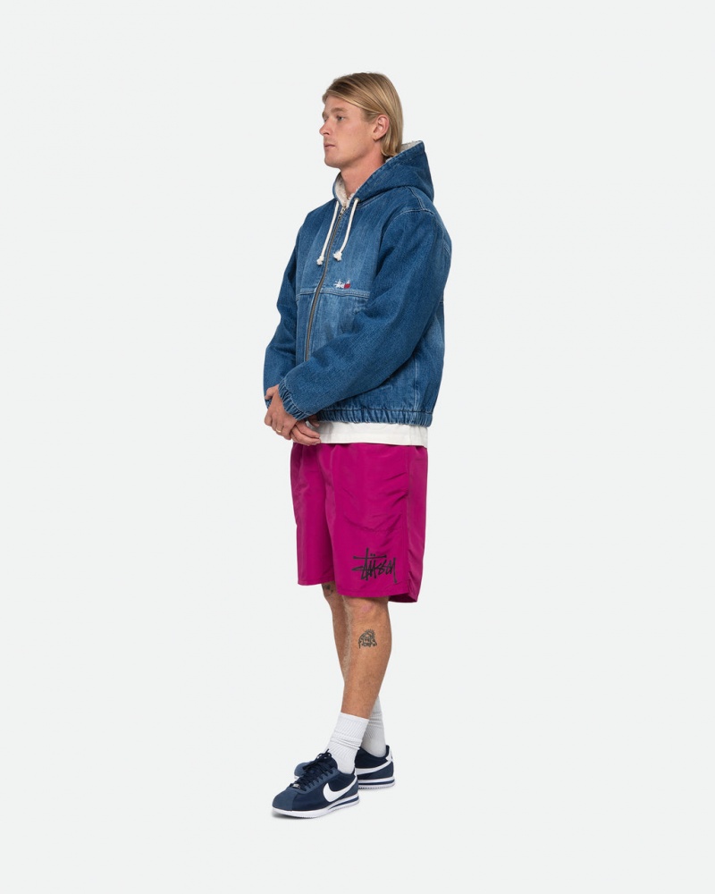 Stussy Vody Krátké Big Basic - Unisex Shorts Trunks Růžové | TCZWZ90502