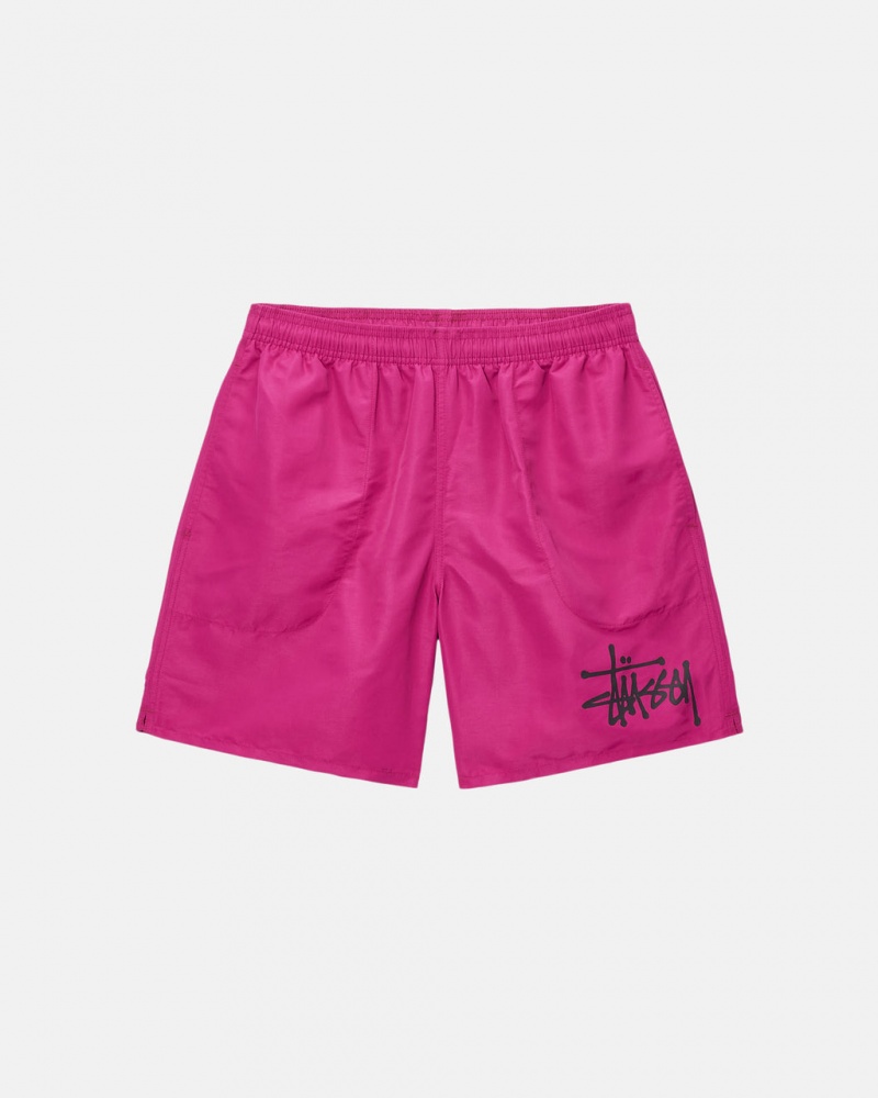 Stussy Vody Krátké Big Basic - Unisex Shorts Trunks Růžové | TCZWZ90502