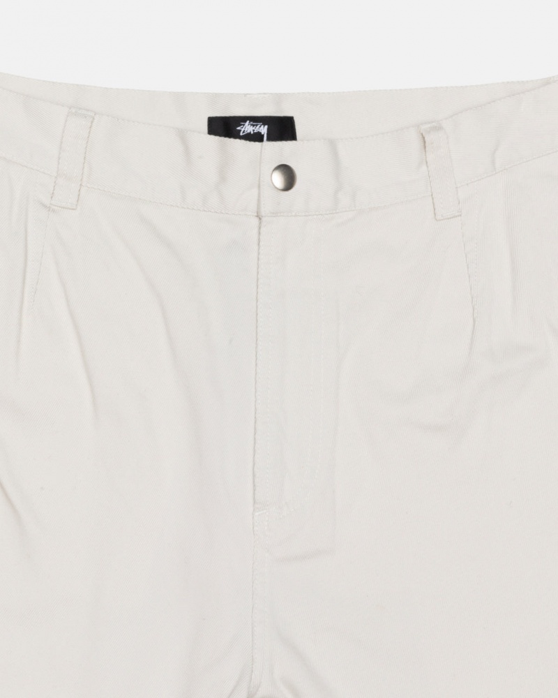 Stussy Workgear Trouser Twill - Unisex Pants Bílé | CZIIZ68095