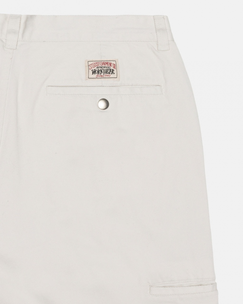 Stussy Workgear Trouser Twill - Unisex Pants Bílé | CZIIZ68095