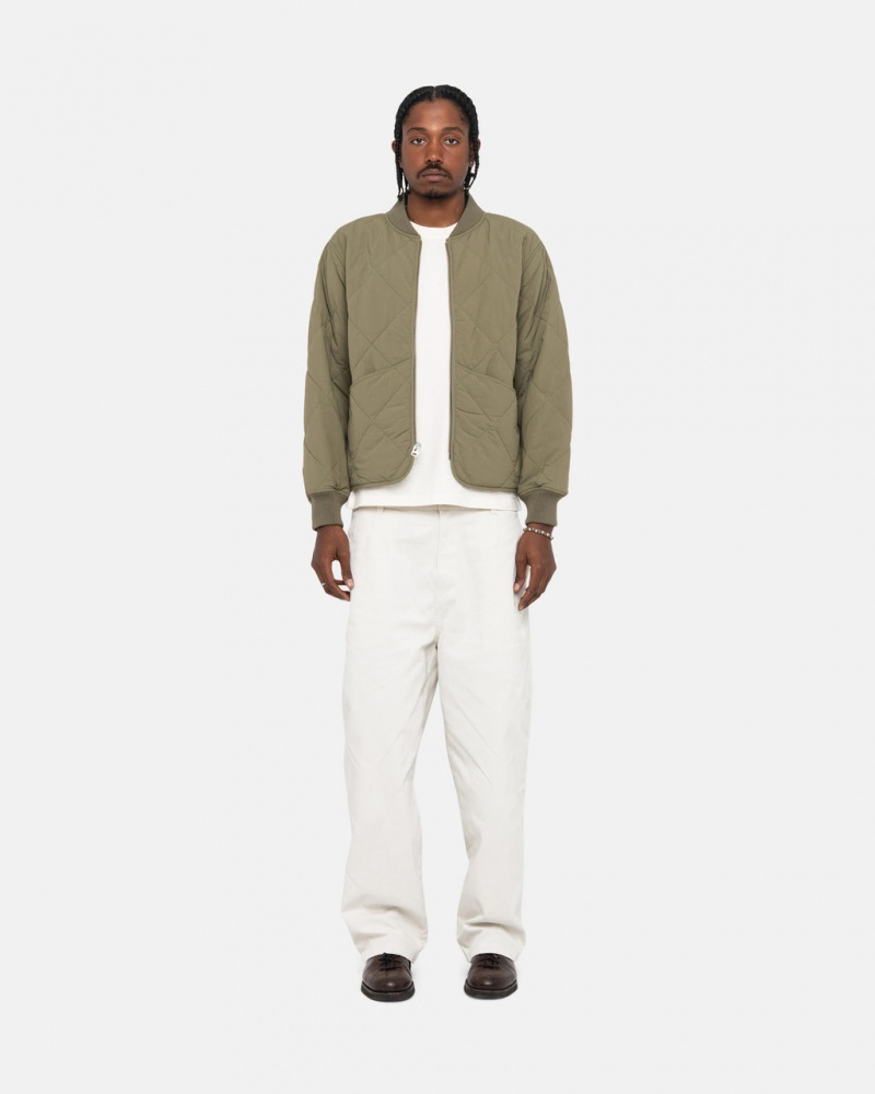 Stussy Workgear Trouser Twill - Unisex Pants Bílé | CZIIZ68095