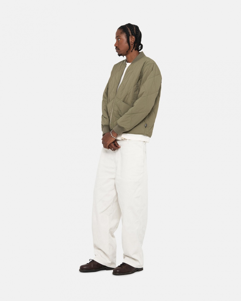 Stussy Workgear Trouser Twill - Unisex Pants Bílé | CZIIZ68095